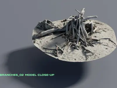 Coastal Environment Kitbash Set 3D model