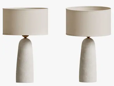 Handmade Dimmable Ceramic Table Lamp DeBarro  3D model