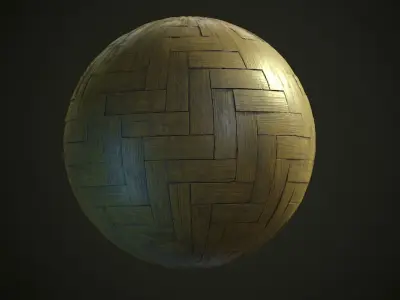 Old Parquet PBR  Texture