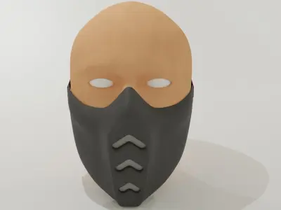 Mask delta with opening mechanism 3D print model