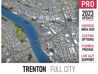 Trenton Low-poly 3D model