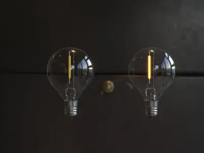 LED Light Bulbs 3D model