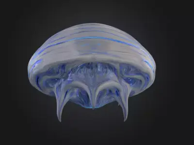 Abyssal Void Carapace Low-poly 3D model