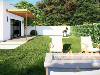  3D Exterior Scene 3D model design garden and landscape 3D model 5