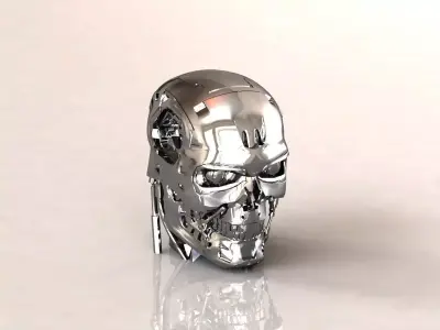 Terminator T-800 Skull Bust 3D print model