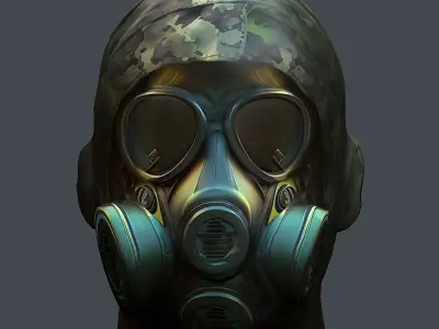 Helmet 3d model military combat Military Low-poly Low-poly 3D model