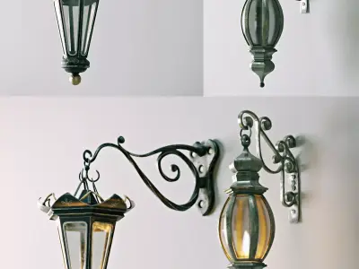 Fantasy Antique Lanterns - Lighting set 3D model