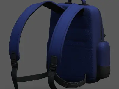 Backpack bag baggage Color 3d low poly Low-poly  Low-poly 3D model 7