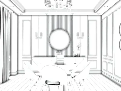 Dining Room Set 3D model