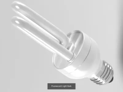 Fluorescent Light Bulbs 3D Model Pack