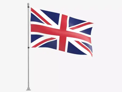 Flagpole kit outdoor 03 3D model