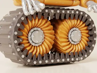 Robot V11 Low-poly 3D model