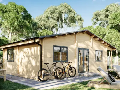 Log house cabin 3 3D model