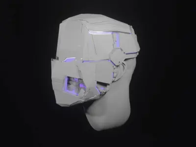 3D Model Nano-Tech Mask Sci-Fi Robot 3D model