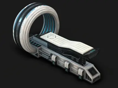Sci Fi MRI low poly Low-poly 3D model