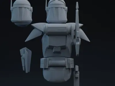 Clone Breaker One-Twelfth Scale Printable Kit 3D print model