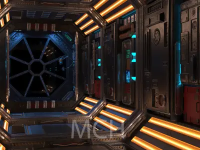 Scifi Corridor  3D model