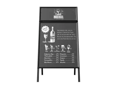 Menu Chalk 02v 3D model