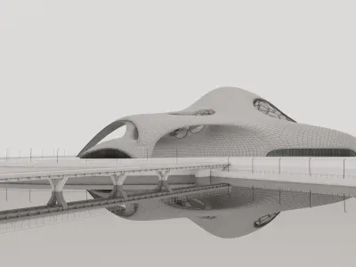 Futuristic building 33 3D model