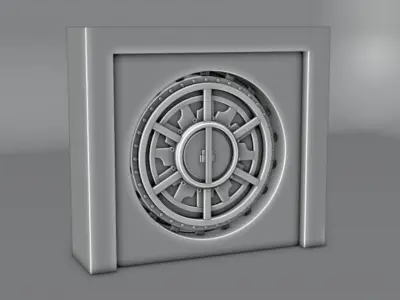 metal vault Low-poly 3D model