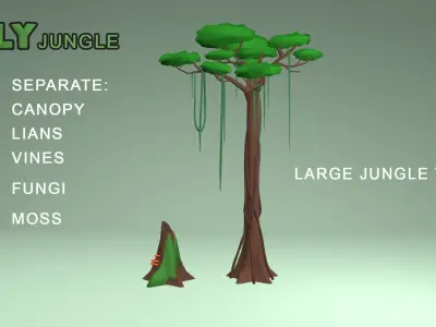 POLY Jungle Low-poly 3D model