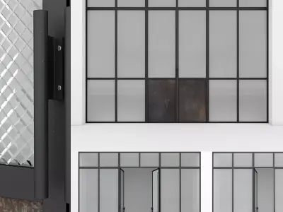 Aluminium door 6 3D model