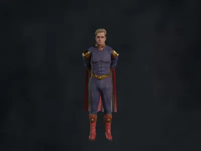 Homelander The Boys 2023 3D model Low-poly 3D model Low-poly 3D model