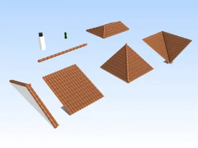 Modular arabic andalusian roofs 3D model