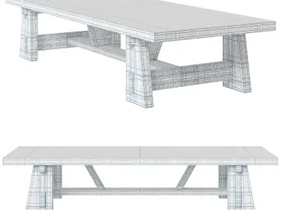 BR Home Ashland Coffee Table 3D model