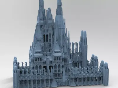 Tudor Castle Fantasy castle 2 models 3D model