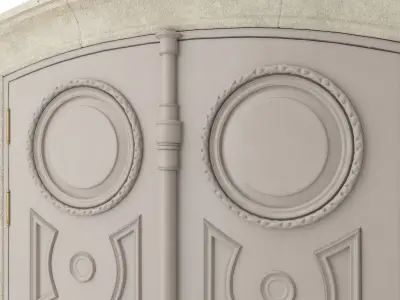 Entrance classic door 30 3D model