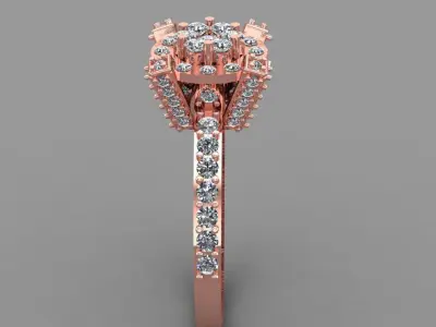 Diamond ring jewelry for woman 3D print model purchase