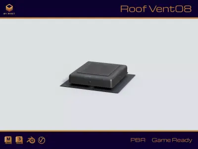 Roof Vent 08 Low-poly 3D model