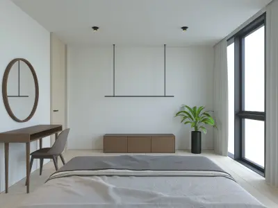 Dot Bedroom Scene 3D model