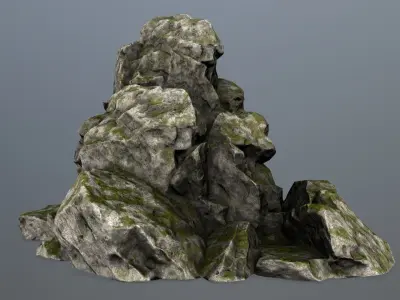 rock gate Low-poly 3D model