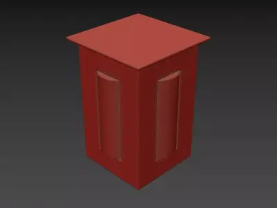 Corrugated Glass Flush Mount 3D model