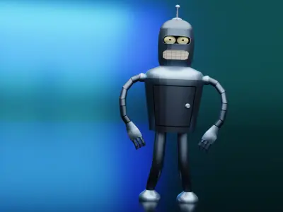 Futurama Bender Low-poly 3D model