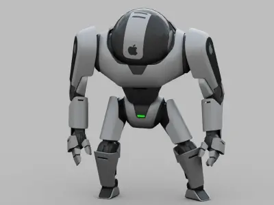 APPLE ANDROID rigged character  3D model