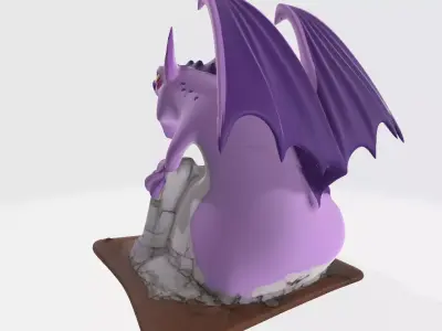 Clash A Rama Sep25 Clash Dragon in front of Stone Door 3D print model