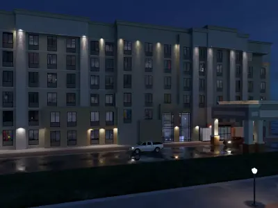 Hotel 3D model buy