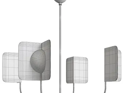 MM Lampadari Leaf 4 light Low-poly 3D model