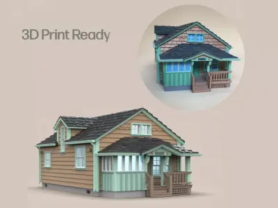 Beach House 3D Print Ready Model 3D print model