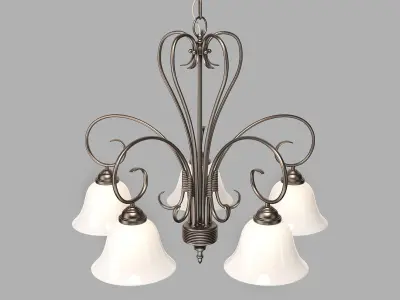 Finneytown 5 - Light Shaded Classic - Traditional Chandelier 3D model