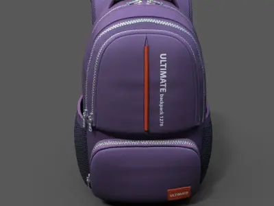 Backpack spot Generic human military fantasy scifi cloth  Low-poly 3D model