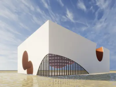 Space Museum - Revit Project with Rhino Inside Revit workflow 3D model