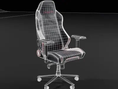 Sci-Fi Desk Chair  Low-poly 3D model