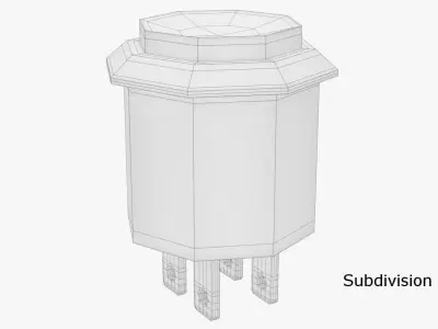 Pushbutton Switch 2 3D model