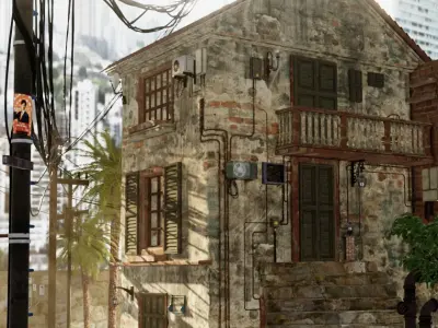 Abandoned old house 3D model