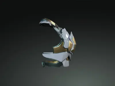 Cyborg Warzone - Eva02- Body Armor Low-poly 3D model