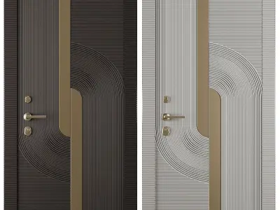 Entrance door set15 3D model